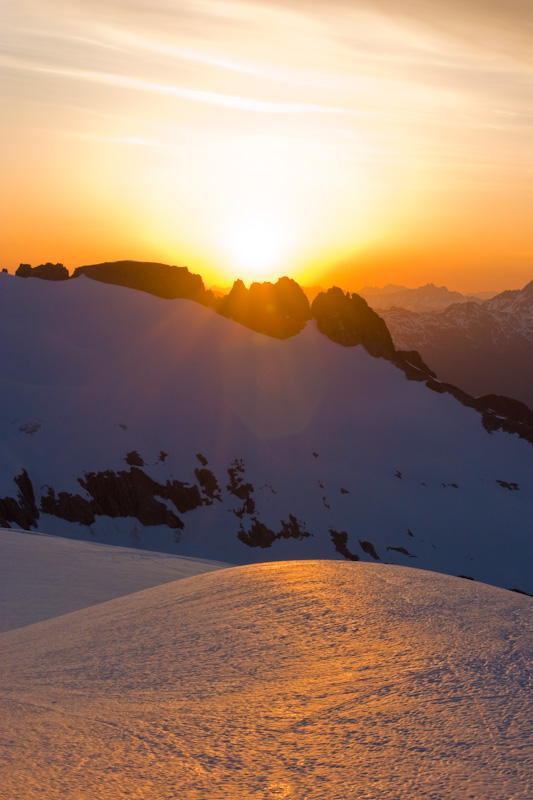 Sunrise Behind Klawatti Peak